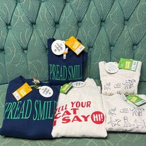5 piece bundle NWT Cuddle Collab sweatshirts in assorted sizes! Brand new & cute
